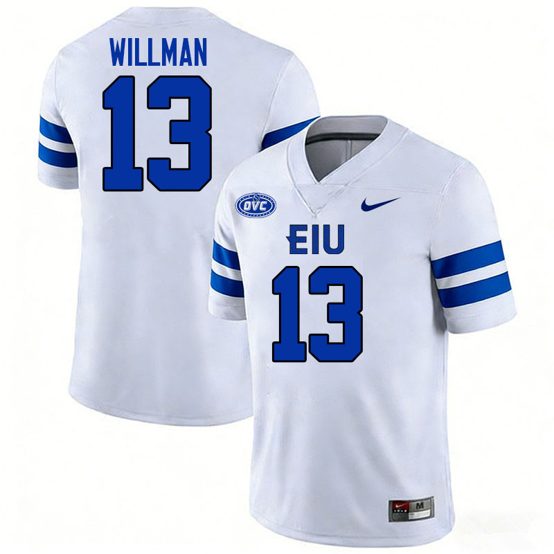 Eastern Illinois Panthers #13 Cooper Willman College Football Jerseys,Uniforms-White